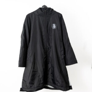 A black dry robe with The Fluffy Dragon Co logo