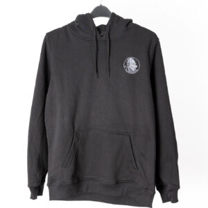 A black hoodie with The Fluffy Dragon Co logo