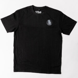 A black oversized tee with The Fluffy Dragon Co logo